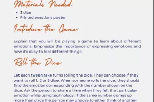 This image shows a screenshot of the Dice Game (11-13yrs) exercise.