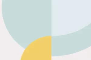 A picture in turqoise, yellow, light green and pink