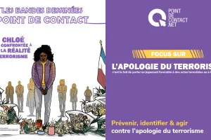 Advocacy of terrorism - Comic strips, Point de Contact