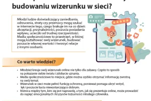 An A4 leaflet titled “How to support young people in consciously building an online image?”