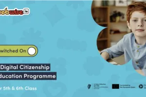 Image show cover of Switched On booklet: Switched On A Digital Citizenship Education Programme for 5th and 6th Class