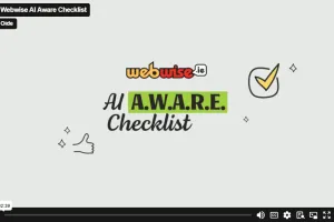 Image showing the AI Aware checklist video