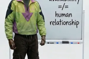 robot standing in front of table