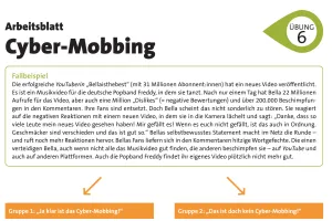 Teaching examples on cyberbullying