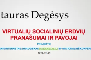 VIRTUALIŲ SOCIALINIŲ ERDVIŲ PRANAŠUMAI IR PAVOJAI