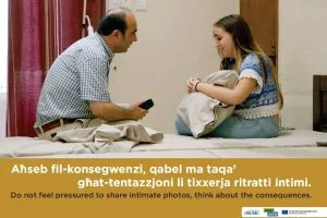 Do not feel pressured to share intimate photos, think about the consequences.