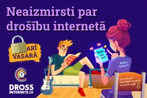 Poster for kids “Don't forget about internet safety in summer"