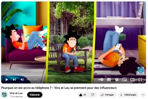 Vinz & Lou cartoon "Why Are We Stuck on Our Phones?"