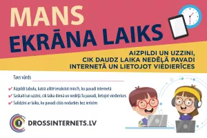 Worksheet for children ‘My screen time’
