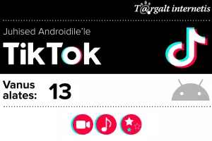 Privaatsussätete seadistamine sotsiaalmeedia platvormil TikTok. Privacy settings for accounts in TikTok.