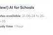 Image showing course details on https://www.oidetechnologyineducation.ie/onlinecourses/ai-for-schools/