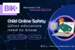 BIK MOOC banner: a starry galaxy with a teacher popping out of a screen with a shield.