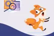 t shows a lively orange fox in a cartoon style next to computer and internet icons.