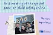 First meeting of the special panel on child safety online | Marta's perspective
