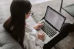 Girl using laptop