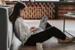 Young woman using a laptop