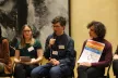 Matěj  on stage at the event with other BIK Youth Ambassadors
