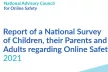 Cover of the report of the national survey of children, their parents and adults regarding online safety
