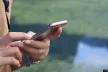 Hand using phone