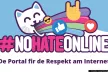 Campaign logo: cartoon of a cat opening its mouth and social media icons coming out of it