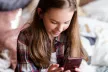 Girl looking at a mobile device
