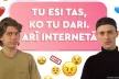 Cover of the campaign "You are what you are doing on the internet" with two famous Latvian influencers