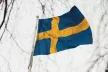 Waving Swedish flag