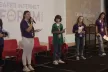 A group of four Safer Internet Forum Youth panellists on the stage