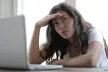 Girl looking at computer