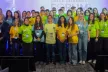 Young people standing at the Safer Internet Forum