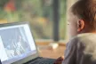 Child looking at computer screen