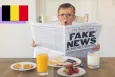 Child reading fake news.