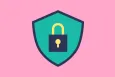 A lock inside a shield representing cybersecurity