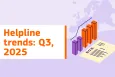 Helpline trends Q3, 2025 graphic