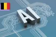 AI embossed writing over a set of microchips