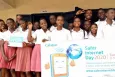 Group photo of young people who attended the Safer Internet Day event in Nigeria