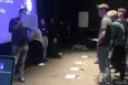 A group of young people performing an activity on SID2023 in Denmark
